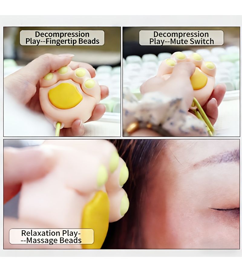 White Cat Paw Tape Measure 2M Double Sided Scale With Belt Clip For Body Measurement - Image 3