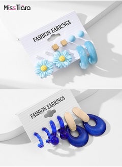 Resin Drop Acrylic Earrings Set Women Girls Acrylic Drop Earrings