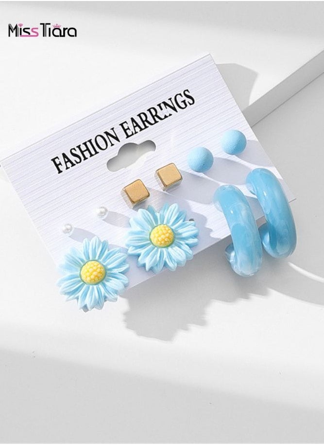 MissTiara - Resin Drop Acrylic Earrings Set Women Girls Acrylic Drop Earrings - Image 1
