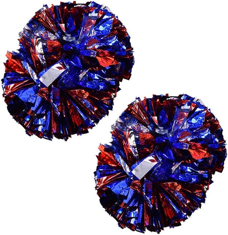 woobles Cheerleading Pom Poms, Plastic Cheerleader Aerobics Pom Poms Pompoms Great for School Sports Competition/Dance Party (1 Pair/Set) - Image 5