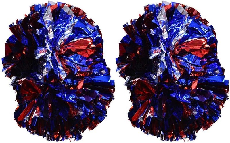 woobles Cheerleading Pom Poms, Plastic Cheerleader Aerobics Pom Poms Pompoms Great for School Sports Competition/Dance Party (1 Pair/Set) - Image 3