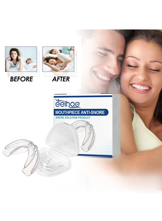 EELHOE Anti-Snoring Device, Help Stop Snoring and Prevent Snoring, Teeth-Bruxing, Smooth Breathing, Mouthguard Protective Braces, Anti Grinding Braces Snoring Device (Clear)  - Image 1