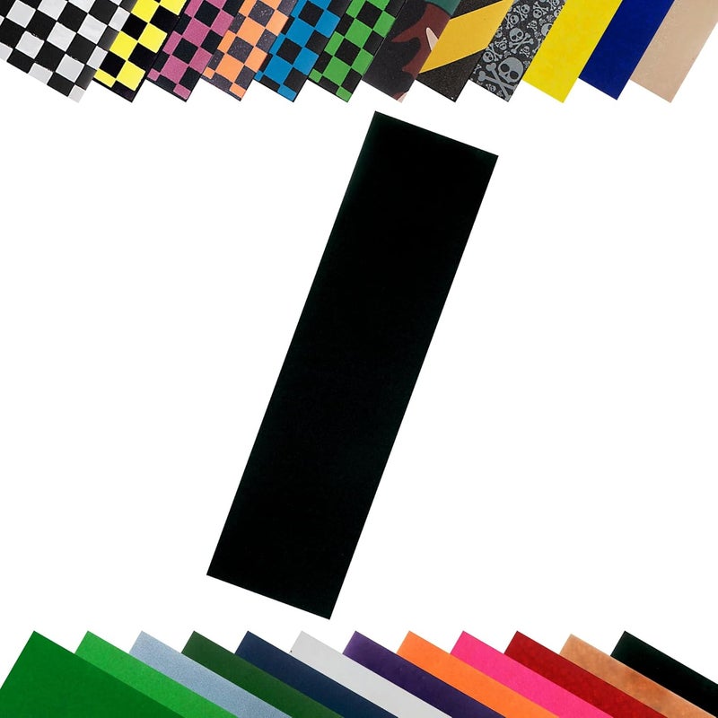 Turbo 9 x 33 Inch Skateboard Grip Tape Sheet Black - Image 1
