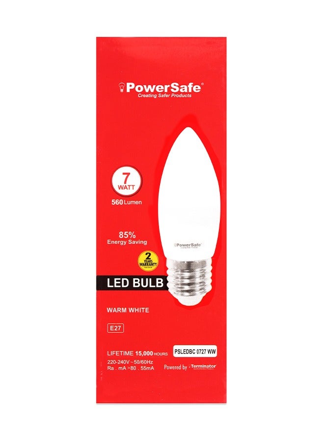 Powersafe LED Candle Bulb 7W Warm White E27