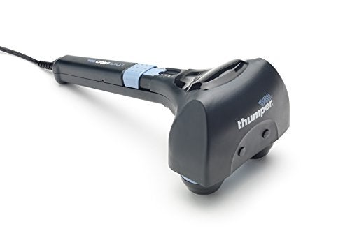 Thumper Mini Pro Percussive Massager Deep Tissue Massage for Muscles Back Shoulders Legs arms Powerful Percussion Electric Handheld Massage Therapy Gun with Long Handle and 3 speeds