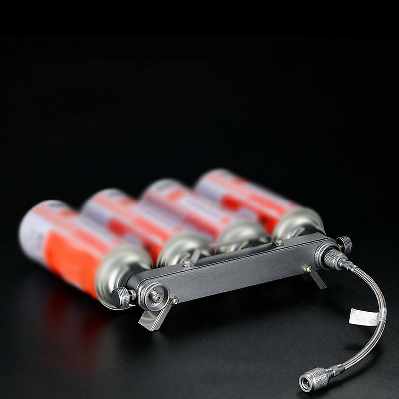 Outdoor Multifunctional FuelTank Extension Hose Four for Two Split Furnace Adapter Convenient GasTank Conversion Tool - Image 4