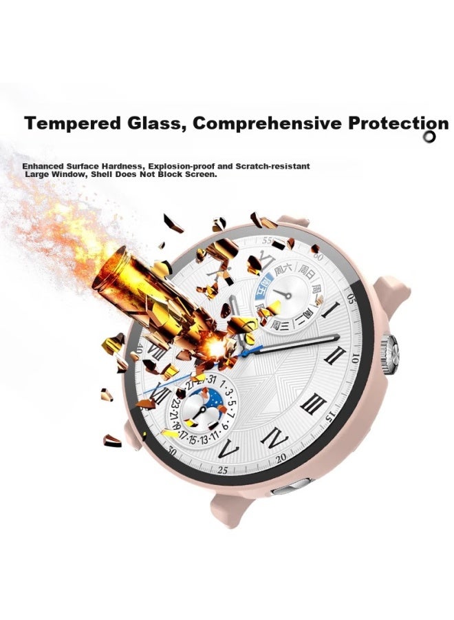 Watchbond Protective Case For Huawei Watch Gt5 46mm Men's Pc Tempered Film Integrated Transparent Protective Cover Smart Sports Watch Watch Gt5 Screen Protection Scratch-resistant - Image 2