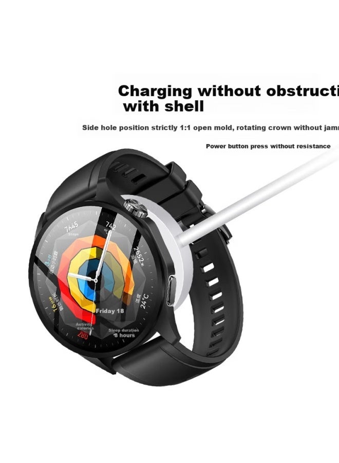 Watchbond Protective Case For Huawei Watch Gt5 46mm Men's Pc Tempered Film Integrated Transparent Protective Cover Smart Sports Watch Watch Gt5 Screen Protection Scratch-resistant - Image 4