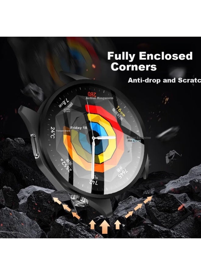 Watchbond Protective Case For Huawei Watch Gt5 46mm Men's Pc Tempered Film Integrated Transparent Protective Cover Smart Sports Watch Watch Gt5 Screen Protection Scratch-resistant - Image 3