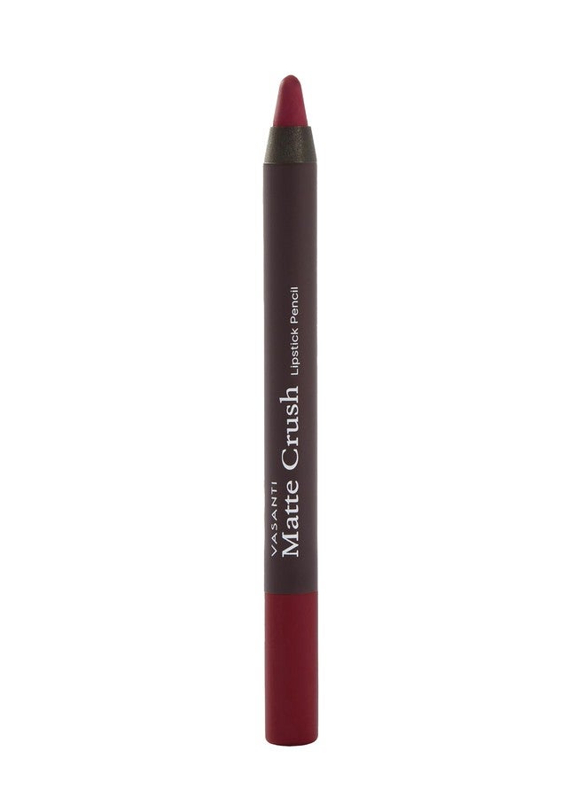 VASANTI Matte Crush Lipstick Pencil – Red Over Heels – Soft, Velvety Matte Finish, Waterproof, Smooth Application – Natural, Vegan, Paraben-Free Lip Color - Image 1