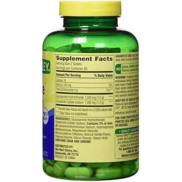Spring Valley - Glucosamine Chondroitin, Triple Strength, 340 Tablets, Twin Pack - Image 2