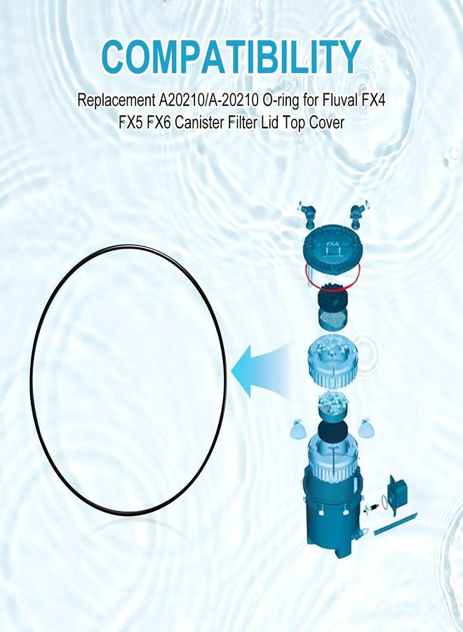 ASPNH A20210 A-20210 Rubber O-Ring Seal, Suitable for Fluval FX4 FX5 FX6 Aquarium Filters, Top Cover Snap-On Aquarium Filter Sealing Gasket Replacement Ring to Prevent Leakage, Black, 1PCS. - Image 5