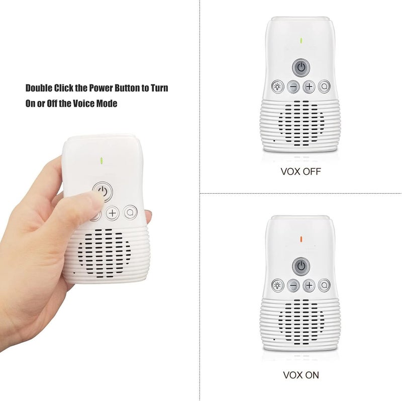 ciciglow DM221 Audio Baby Monitor 1000ft Range Vibrating Sound Alert Talk Back Intercom Night Light Noise Detection Two Way Intercom Point to Point US - Image 4