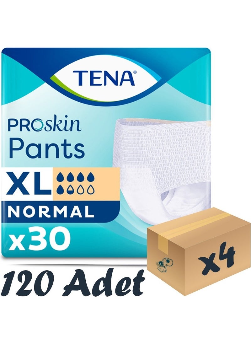 Tena Proskin Pants Normal Absorbent Panties, Largest Size XL 5.5 Drops, 4 Packs of 30 120 Pieces  - Image 1