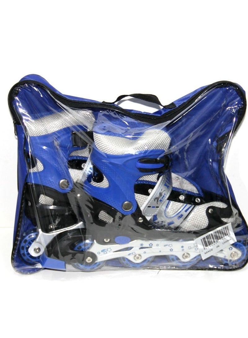 إيه جي دي حذاء تزلج بعجلات بصف واحد بعجلات وامضة بمصابيح LED  - ازرق - Image 3