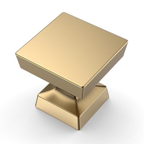 Amerdeco 10 Pack Champagne Bronze Cabinet Knobs 12 Inch30mm Single Hole Cabinet Handles Drawer Knobs and Pulls for Bathroom Cabinets ZH0008 - Image 3