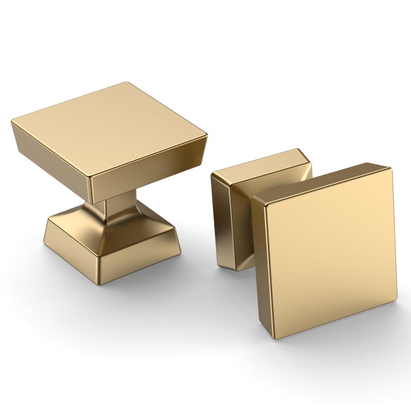 Amerdeco 10 Pack Champagne Bronze Cabinet Knobs 12 Inch30mm Single Hole Cabinet Handles Drawer Knobs and Pulls for Bathroom Cabinets ZH0008 - Image 2