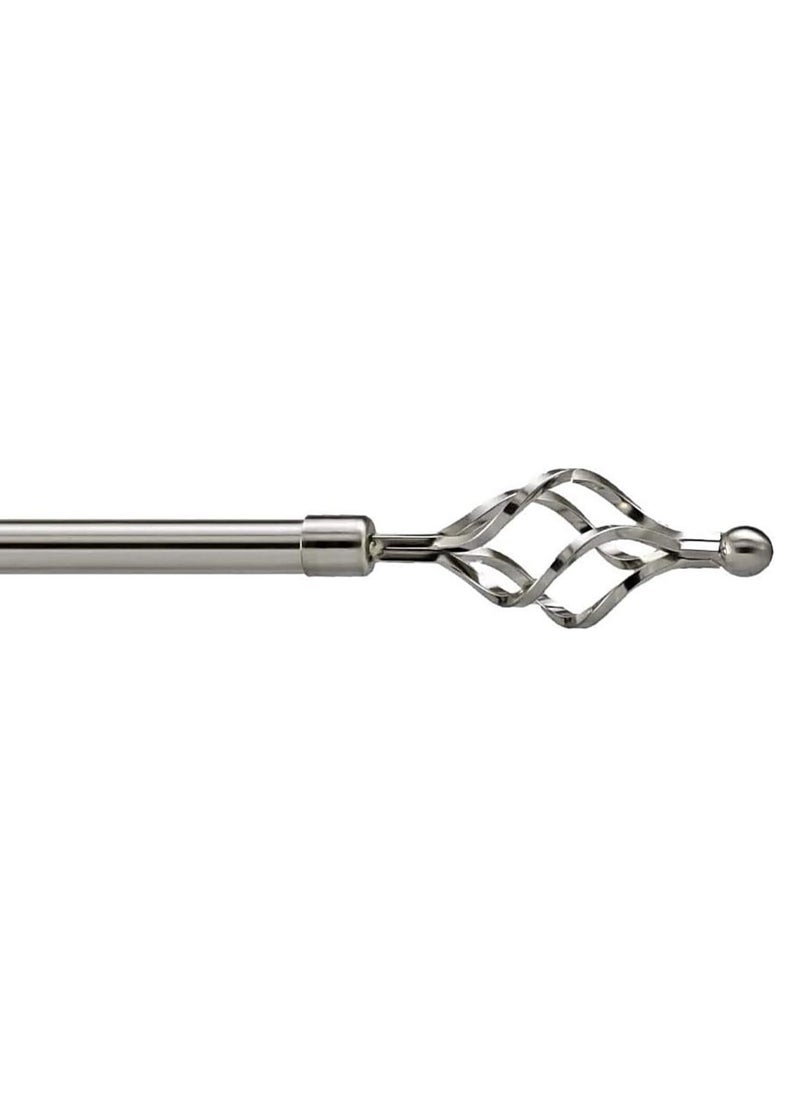 DubaiGallery Roman Pole Style Heavy Duty Luxury Extendable Curtain Rod, Metal Single Rod Finials Decorative End Window Treatment Rod Drapery Rod  - Image 2