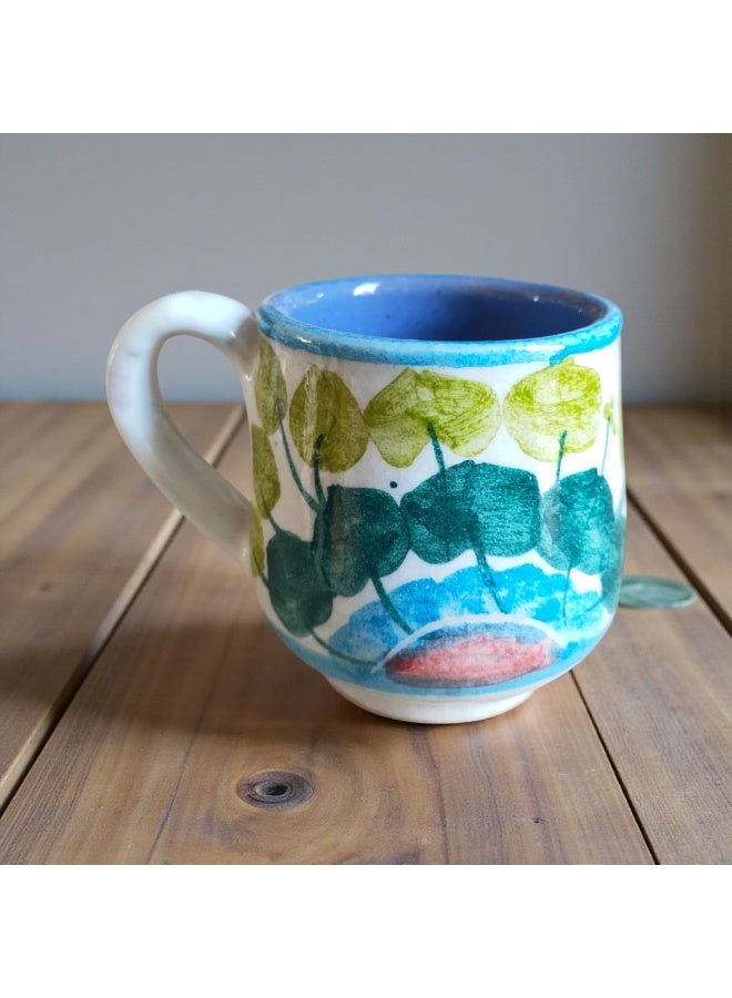 color zone pottery A uniquely designed 150ml hand-painted mug, microwave safe, handmade from pottery. - Image 2