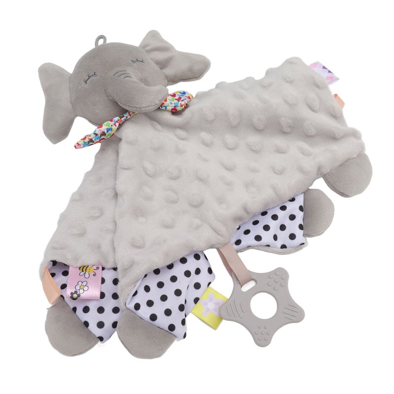 Baby Security Blanket: Grey Premium Plush Material, Quick Sleep Aid, Dual Use Snuggle Teething Doll - Portable Design, Visual Development Support for Infants & On-the-Go Use - Image 1