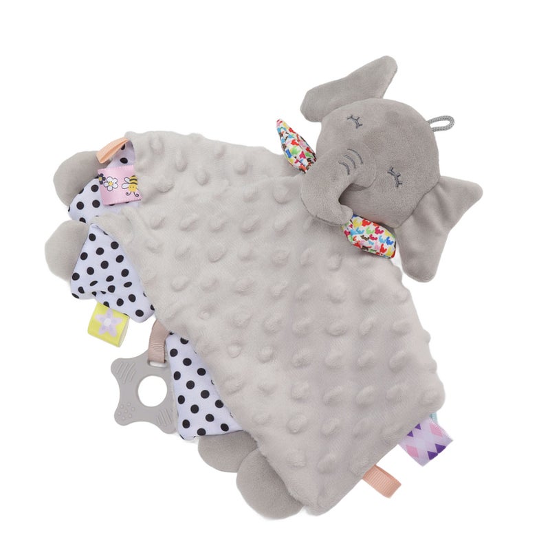 Baby Security Blanket: Grey Premium Plush Material, Quick Sleep Aid, Dual Use Snuggle Teething Doll - Portable Design, Visual Development Support for Infants & On-the-Go Use - Image 2