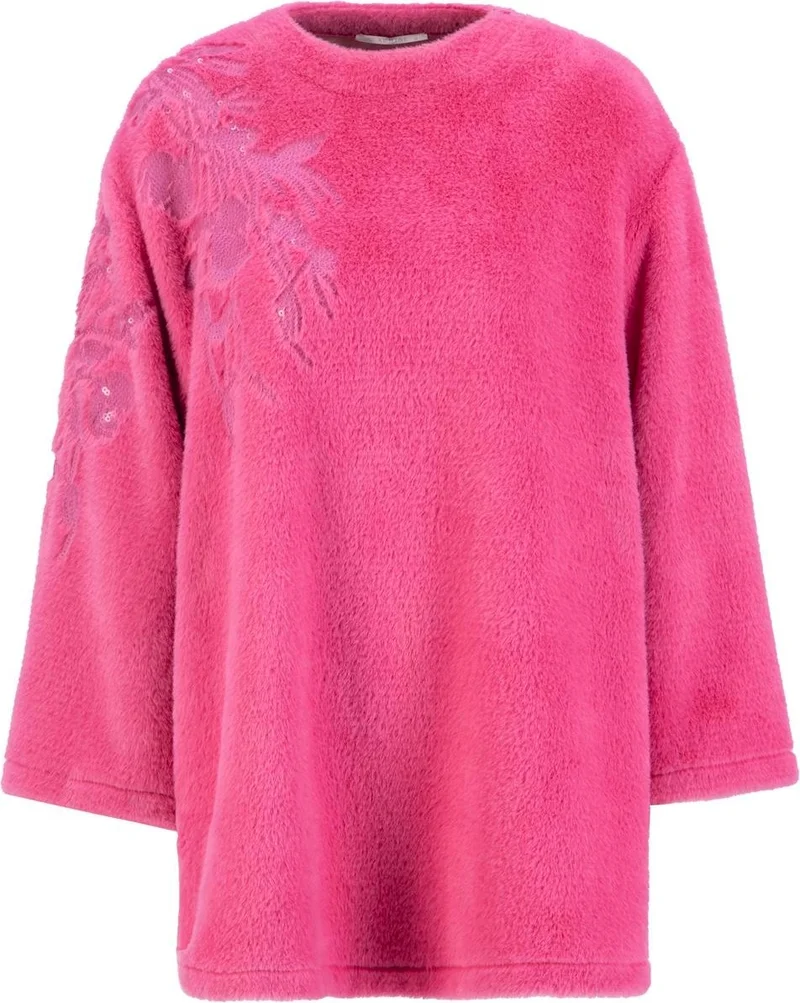 ARMINE Embroidered Detailed Plush Tunic 24K4304 Pink