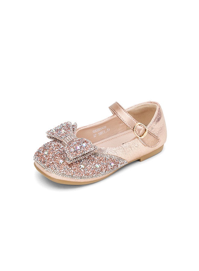 Red Dragonfly Kids Spring Summer Girls Crystal Elsa Princess Performance Leather Shoes Q53bd043 Gold Size 30 - Image 2