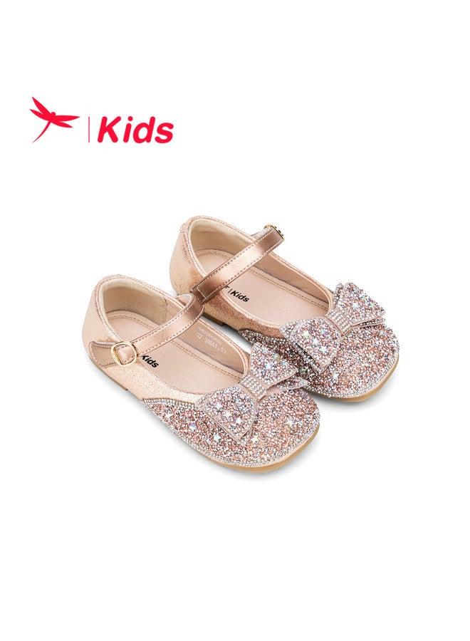 Red Dragonfly Kids Spring Summer Girls Crystal Elsa Princess Performance Leather Shoes Q53bd043 Gold Size 30 - Image 3