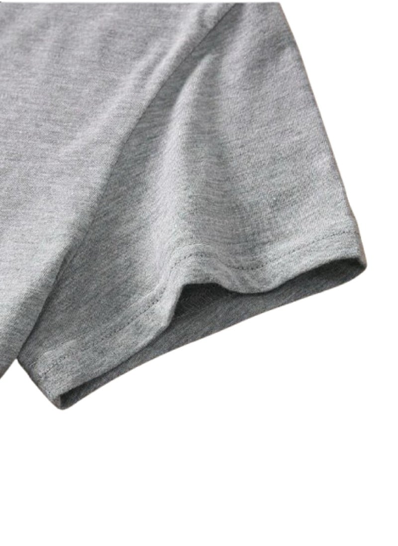 MANIKAN T-Shirt Women's Plain Long Short Sleeve with Dropped Shoulders and Round Neck  - Image 3