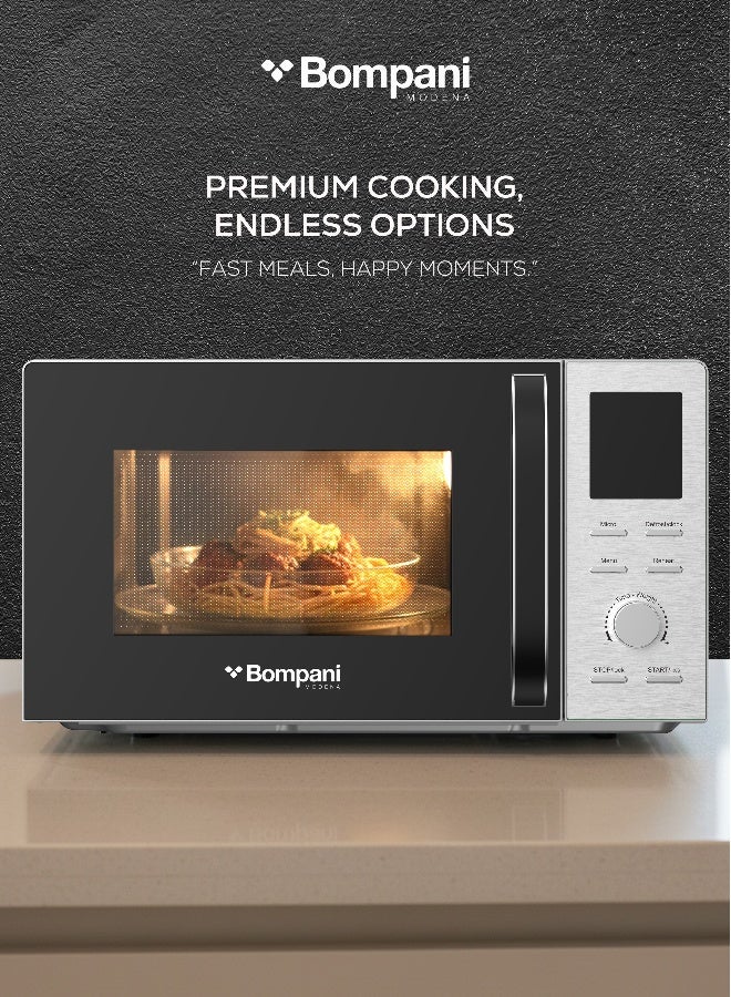 Bompani 20L Digital Microwave Oven 700W LCD Display, 5 Power Levels, Defrost & Reheat Function, Child Lock – ( 1 Year Warranty) 20 L 1100 W BMO20DSI silver - Image 2