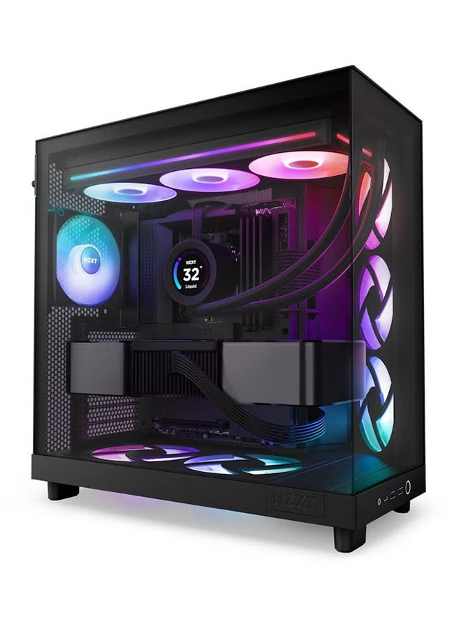 NZXT - F360 RGB Core 360mm Single-Frame RGB Fan Unit, Versatile Connectivity, Optimal Performance, Fluid Dynamic Bearings, Radiant RGB Lighting, PWM Control, Silent Operation, Black | RF-U36HF-B1 - Image 1
