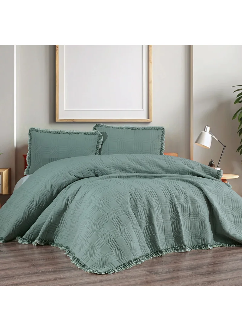 شيفر Home Clara Bedspread Set 3 Piece-Sage