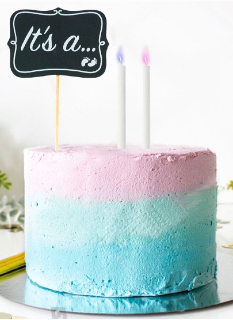 Rainbow Moments Candles It's A …. Reveal Cake Topper with 2 white color flame Jumbo candles - one pink, one blue - pzsku/ZEB3BF063CFB07F09F26FZ/45/_/1654257956/3e9a55dd-0395-412f-8167-6856f7779ef5