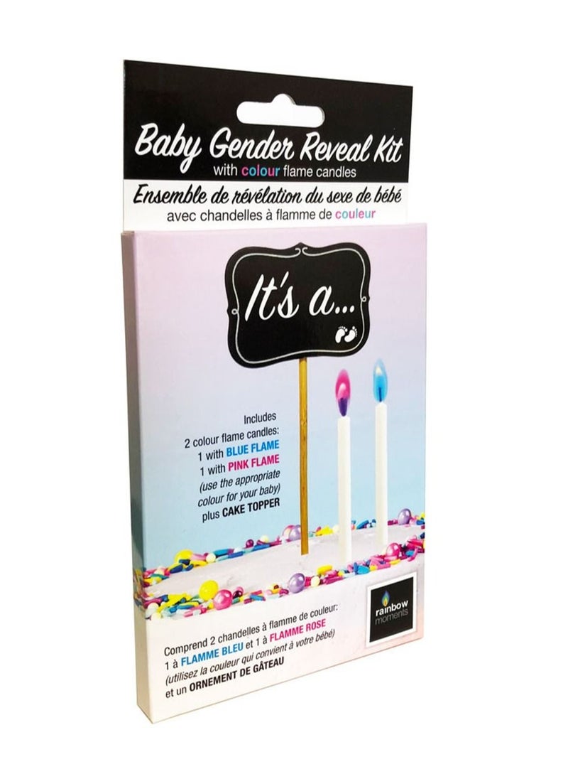 Rainbow Moments Candles It's A …. Reveal Cake Topper with 2 white color flame Jumbo candles - one pink, one blue - pzsku/ZEB3BF063CFB07F09F26FZ/45/_/1654257956/634eeac5-ec79-476b-a316-e3881bc5b5b1