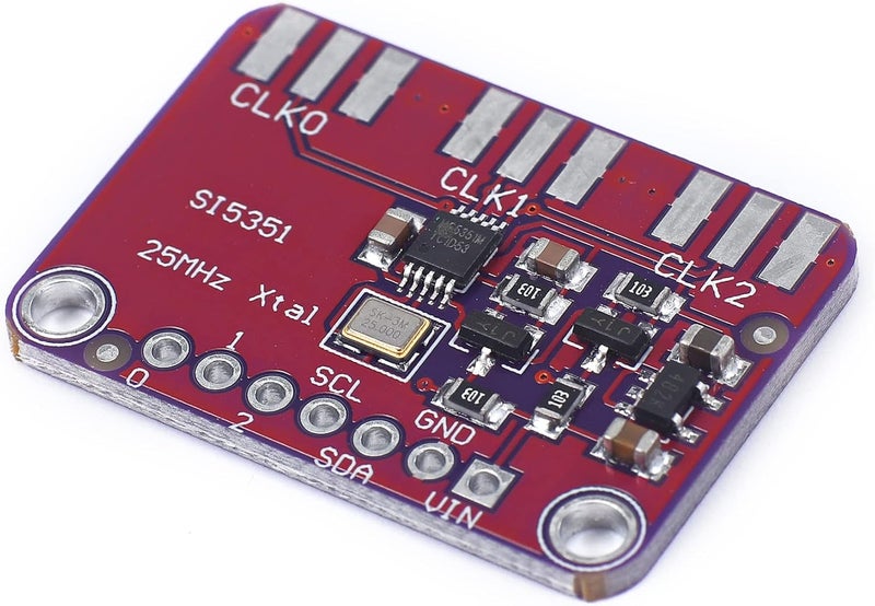 Teyleten Robot Si5351A Si5351 5351 8KHz -160MHz High Frequency Signal Generator Breakout Board DC3.3-5V Square Wave Frequency Generator Board Module I2C for Arduino (3pcs) - Image 2