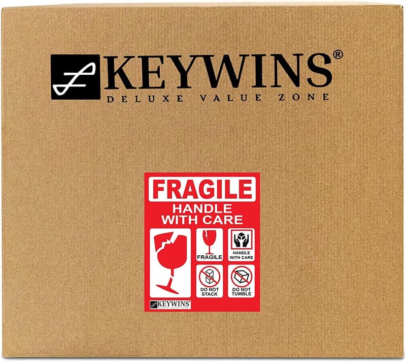 KEYWINS ® 3 Ply Pack Of 5 Pieces smooth moving Boxes Size: 55 x 35 x 35 cm-25 KG Capacity-With Handles-Carton cardboard box for Storage and packing and shipping And Archive-With 5 Pieces Fragile-Brown - Image 4