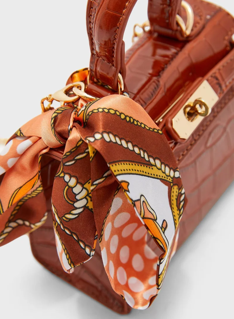 ELLA Mini Handbag with Scarf Detail