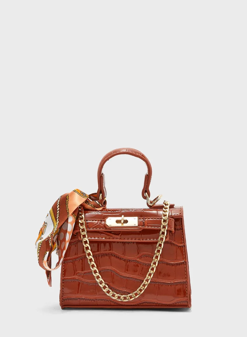 ELLA Mini Handbag with Scarf Detail