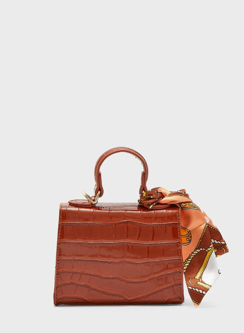 ELLA Mini Handbag with Scarf Detail