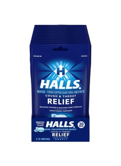 Halls HALLS Relief Mentho-Lyptus Cough Drops, 12 Packs of 30 Drops (360 Total Drops) 