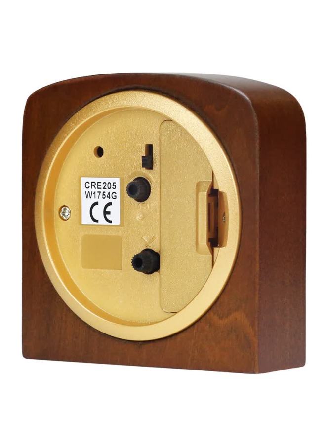 Rhythm Alarm Clock For Children And Students, Creative Wooden Alarm Table With Quiet Sound, Modern Minimalist Desk Clock, 9cm, Cre205nr06 Back-to Seaso - Image 3