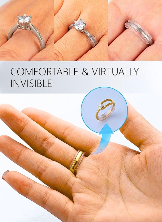 Chase Up Invisible Ring Sizer Adjuster for Loose Rings Women Men, 8 Sizes for Different Band Widths,Jewelry Ring Size Adapter Reducer Spacer Jewelry Guards for Any Thin Wide Rings - Image 3