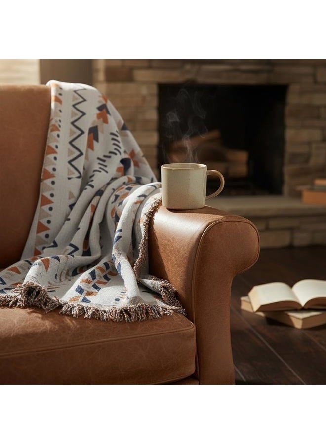 Amorus Bohemian Throw Blankets,Throw Blanket Chenille Jacquard Tassels Soft Throws Cover for Couch, Bed,Outdoor Camping Picnic Car Travel Warm & Cozy for Seasons, Pattern VI(71"*90") - Image 4