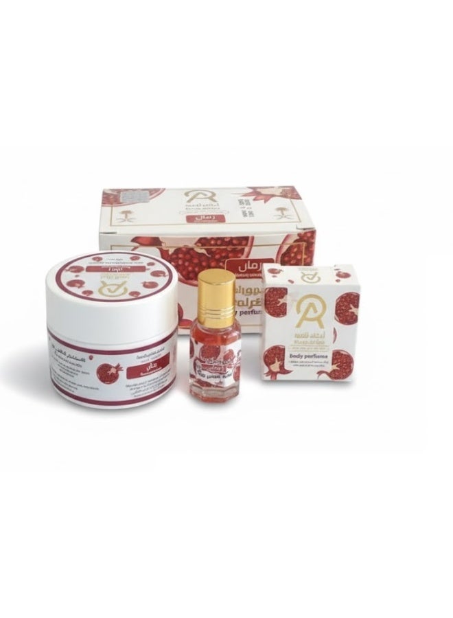 ARKAN POMEGRANATE Musk Al Tahara SET - 3 PCS - Image 1
