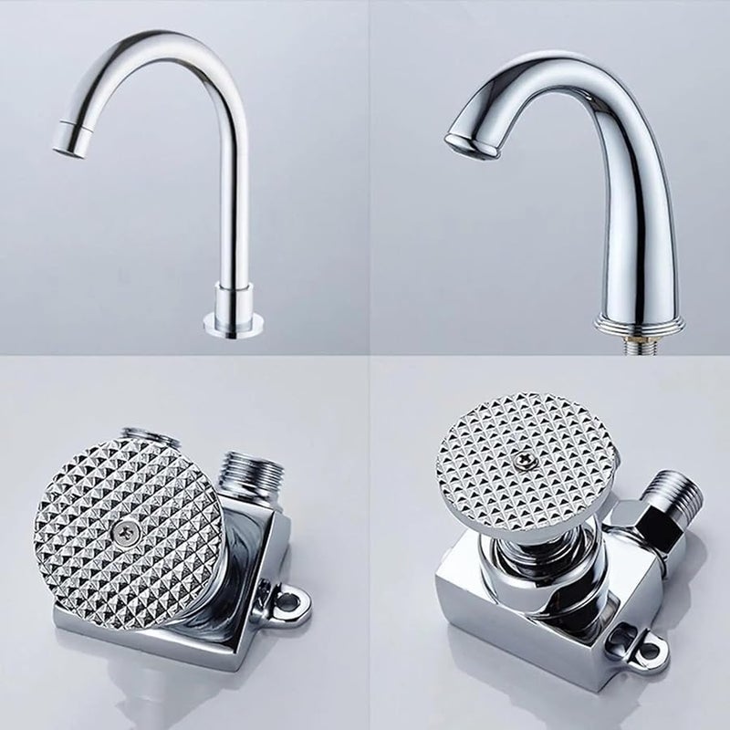 صنبور حوض الحمام من نوع دواسة القدم المائلة صمام المياه العمودي - Image 3