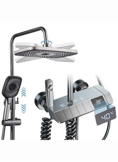 Jomoo Shower Set, Thermostaticc Shower Faucet Set Wall Mounted Shower Faucet Set Piano and Shower Keys with Bath Spout, Hand Sprayer  - Image 1