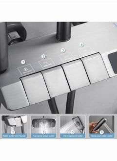 Jomoo Shower Set, Thermostaticc Shower Faucet Set Wall Mounted Shower Faucet Set Piano and Shower Keys with Bath Spout, Hand Sprayer  - Image 3