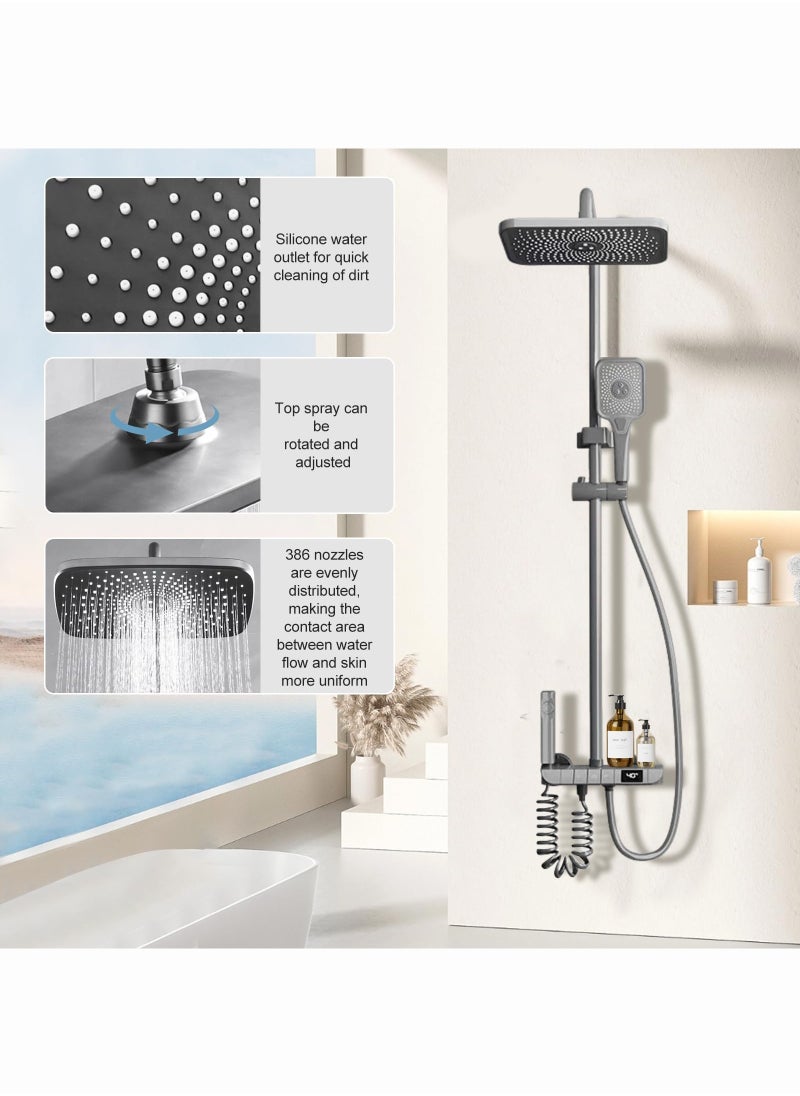 Shower Set, Thermostaticc Shower Faucet Set Wall Mounted Shower Faucet Set Piano and Shower Keys with Bath Spout, Hand Sprayer - pzsku/ZEB3C7D8ED1480CF19FAFZ/45/_/1724895522/e4a77b17-dd32-4db3-a4f2-a83395d543ef