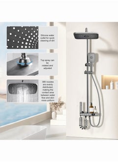Jomoo Shower Set, Thermostaticc Shower Faucet Set Wall Mounted Shower Faucet Set Piano and Shower Keys with Bath Spout, Hand Sprayer  - Image 4
