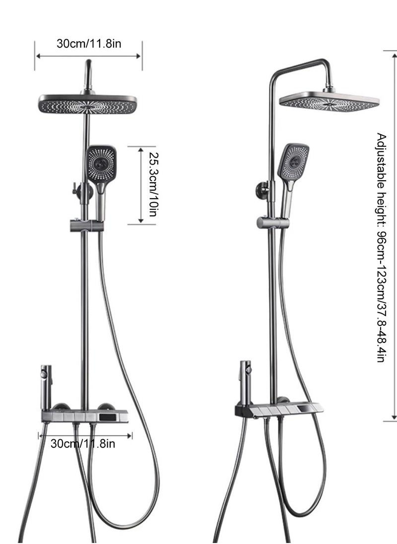 Shower Set, Thermostaticc Shower Faucet Set Wall Mounted Shower Faucet Set Piano and Shower Keys with Bath Spout, Hand Sprayer - pzsku/ZEB3C7D8ED1480CF19FAFZ/45/_/1724895542/9953162a-003e-4a27-99bd-dc43553c69f8